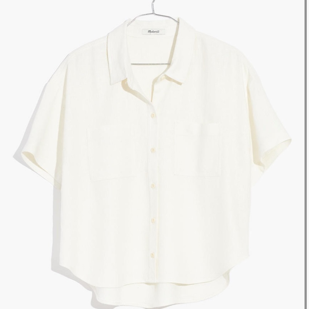 ✨Madewell Breezewoven Beachside Shirttail Top size XL✨